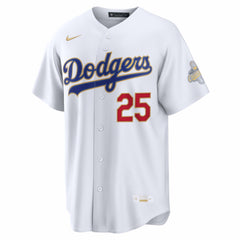 MLB Tommy Edman Los Angeles Dodgers Nike 2026 Gold Collection Stadium Jersey - White