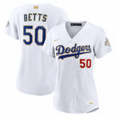MLB Mookie Betts Los Angeles Dodgers Nike Women's 2026 Gold Collection Stadium Jersey - White