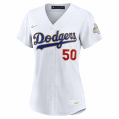 MLB Mookie Betts Los Angeles Dodgers Nike Women's 2026 Gold Collection Stadium Jersey - White