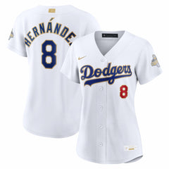 MLB Enrique Hern¨¢ndez Los Angeles Dodgers Nike Women's 2026 Gold Collection Stadium Jersey - White