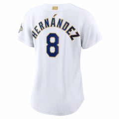MLB Enrique Hern¨¢ndez Los Angeles Dodgers Nike Women's 2026 Gold Collection Stadium Jersey - White