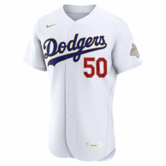 MLB Mookie Betts Los Angeles Dodgers Nike 2026 Gold Collection Authentic Jersey - White