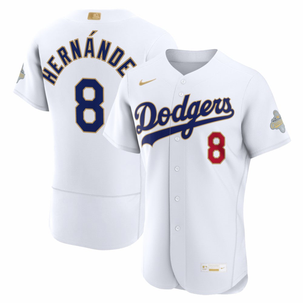 MLB Enrique Hern¨¢ndez Los Angeles Dodgers Nike 2026 Gold Collection Authentic Jersey - White