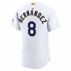 MLB Enrique Hern¨¢ndez Los Angeles Dodgers Nike 2026 Gold Collection Authentic Jersey - White