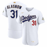 MLB Tyler Glasnow Los Angeles Dodgers Nike 2026 Gold Collection Authentic Jersey - White