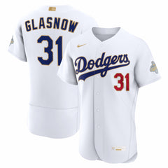 MLB Tyler Glasnow Los Angeles Dodgers Nike 2026 Gold Collection Authentic Jersey - White
