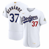 MLB Teoscar Hern¨¢ndez Los Angeles Dodgers Nike 2026 Gold Collection Authentic Jersey - White