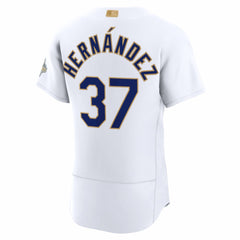 MLB Teoscar Hern¨¢ndez Los Angeles Dodgers Nike 2026 Gold Collection Authentic Jersey - White
