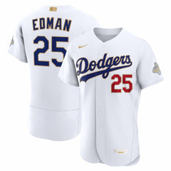 MLB Tommy Edman Los Angeles Dodgers Nike 2026 Gold Collection Authentic Jersey - White