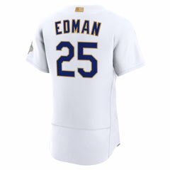 MLB Tommy Edman Los Angeles Dodgers Nike 2026 Gold Collection Authentic Jersey - White