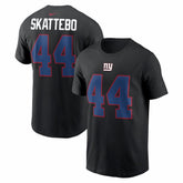 Cam Skattebo New York Giants Name & Number T-Shirt Black