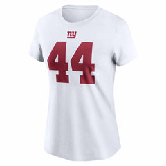 Cam Skattebo New York Giants Women's Name & Number T-Shirt White