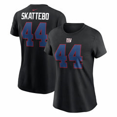 Cam Skattebo New York Giants Women's Name & Number T-Shirt Black