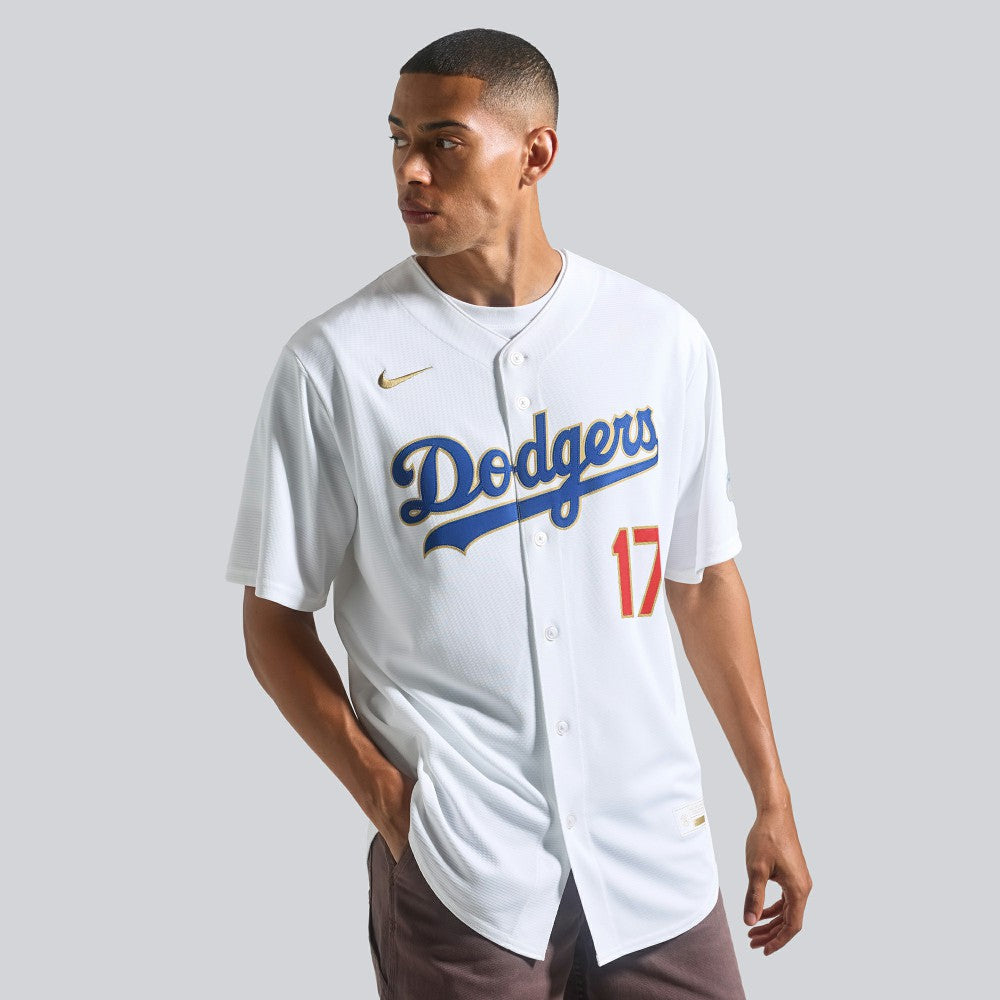 MLB Shohei Ohtani Los Angeles Dodgers Nike 2026 Gold Collection Kanji Stadium Jersey - White