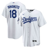 MLB Yoshinobu Yamamoto Los Angeles Dodgers Nike 2025 World Series Champions Home Replica Jersey - White