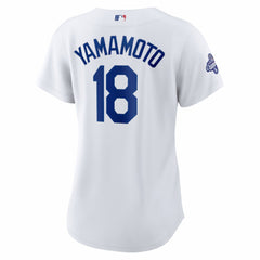 MLB Yoshinobu Yamamoto Los Angeles Dodgers Nike Women's 2025 World Series Champions Home Replica Jersey - White