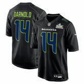 NFL Sam Darnold Seattle Seahawks Super Bowl LX Patch Carbon Fashion Game Jersey - Black