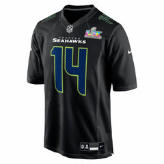 NFL Sam Darnold Seattle Seahawks Super Bowl LX Patch Carbon Fashion Game Jersey - Black