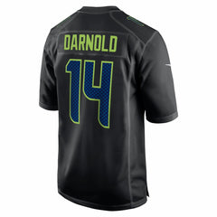 NFL Sam Darnold Seattle Seahawks Super Bowl LX Patch Carbon Fashion Game Jersey - Black