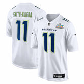 NFL Jaxon Smith-Njigba Seattle Seahawks Super Bowl LX Patch Tundra Fashion Game Jersey - White