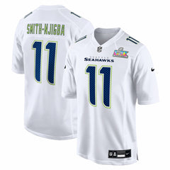 NFL Jaxon Smith-Njigba Seattle Seahawks Super Bowl LX Patch Tundra Fashion Game Jersey - White