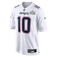 NFL Drake Maye New England Patriots Super Bowl LX Patch Tundra Fashion Game Jersey - White