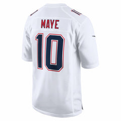 NFL Drake Maye New England Patriots Super Bowl LX Patch Tundra Fashion Game Jersey - White
