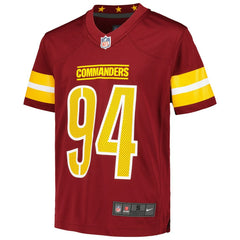 NFL Daron Payne Washington Commanders Youth Game Jersey - Burgundy