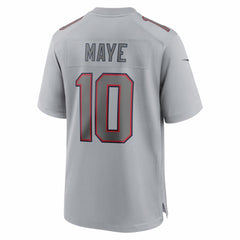 NFL Drake Maye New England Patriots Atmosphere Fashion Game Jersey - Gray
