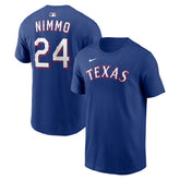 Brandon Nimmo Texas Rangers Nike Home Name & Number T-Shirt - Royal T-shirts