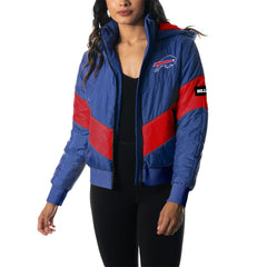 Buffalo Bills The Wild Collective Women's Puffer Full-Zip Hoodie Royal