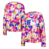 MLB Batterman Terez Neon Tie-Dye Pullover Sweatshirt Pullover