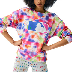 MLB Batterman Terez Neon Tie-Dye Pullover Sweatshirt Pullover