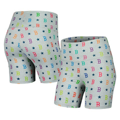 Boston Red Sox Terez Women's TLC Rainbow Shorts - Gray Shorts