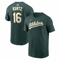 Nick Kurtz Athletics Nike Name & Number T-Shirt - Green T-shirts