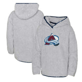 NHL Colorado Avalanche Girls Youth Ultimate Teddy Fleece Pullover Hoodie - Heather Gray