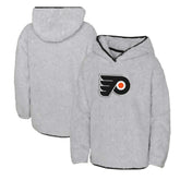 NHL Philadelphia Flyers Girls Youth Ultimate Teddy Fleece Pullover Hoodie - Heather Gray