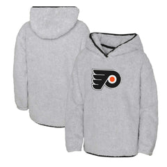 NHL Philadelphia Flyers Girls Youth Ultimate Teddy Fleece Pullover Hoodie - Heather Gray