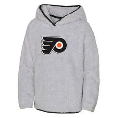 NHL Philadelphia Flyers Girls Youth Ultimate Teddy Fleece Pullover Hoodie - Heather Gray