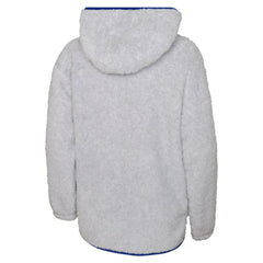 NHL New York Rangers Girls Youth Ultimate Teddy Fleece Pullover Hoodie - Heather Gray