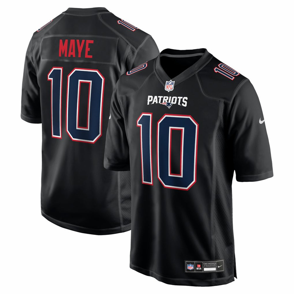 NFL Drake Maye New England Patriots Fashion Game Jersey - Carbon Black