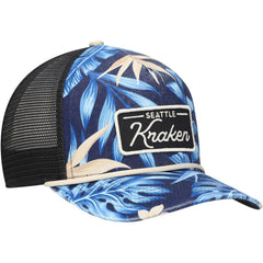 NHL Seattle Kraken '47 Tropicalia Allover Print Trucker Adjustable Hat - Navy