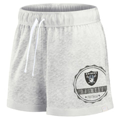 Las Vegas Raiders Women's Vintage Badge Shorts Oatmeal