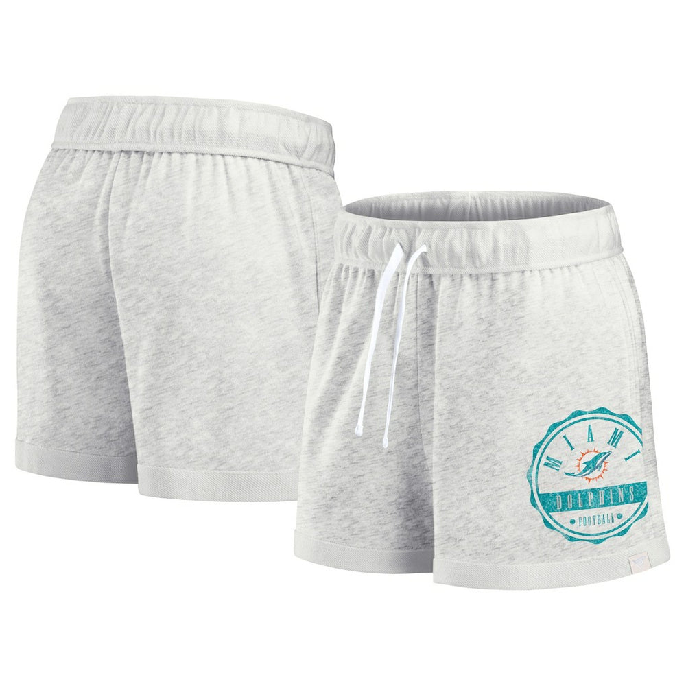 Miami Dolphins Women's Vintage Badge Shorts Oatmeal