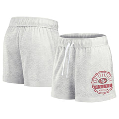 San Francisco 49ers Women's Vintage Badge Shorts Oatmeal