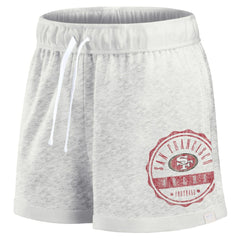 San Francisco 49ers Women's Vintage Badge Shorts Oatmeal