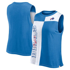 Buffalo Bills FanaticsWomen's Script Color Block Tank Top Royal/White