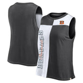 Cincinnati Bengals FanaticsWomen's Script Color Block Tank Top Black/White