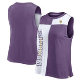 Minnesota Vikings FanaticsWomen's Script Color Block Tank Top Purple/White
