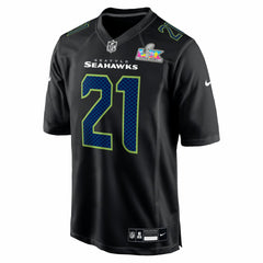 NFL Devon Witherspoon Seattle Seahawks Super Bowl LX Patch Carbon Fashion Game Jersey - Black